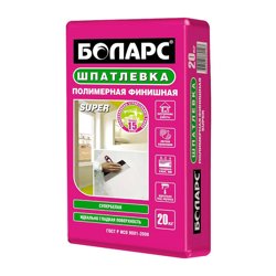 Шпаклевка полимерная БОЛАРС СУПЕР финишная белая 20 кг
