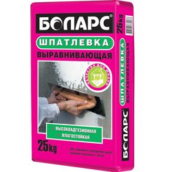 Шпаклевка цементная БОЛАРС ВЫРАВНИВАЮЩАЯ белая 25 кг
