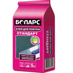 Клей плиточный БОЛАРС СТАНДАРТ для внутренних и наружных работ 5 кг