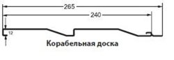 М/Сайдинг Satin RAL **, Корабельная Доска, толщина 0.5мм, размер 0,265*м2