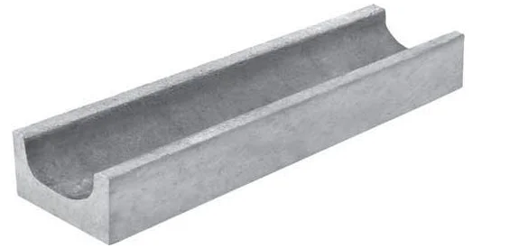 Лоток универсальный GIDROLICA BGU DN100 C250 бетонный без уклона 1000*140*125 мм арт.13801