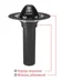 Воронка Термоклип тип ВФ 110х450мм с листоуловителем и обжимным фланцем без нагревательного элемента (пластик)