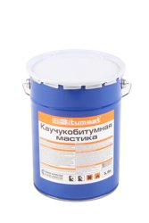 Мастика BITUMAST каучуко-битумная, 21,5л,18кг РАСХОД - 0,5 кг/м2