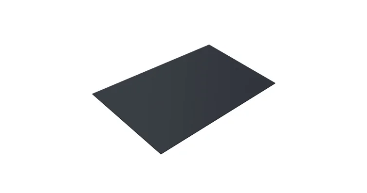 Плоский лист PE RAL 7024 (мокрый асфальт), 0.45 мм, 1,25*2 м.п., пл=2.5м2 (в пленке)