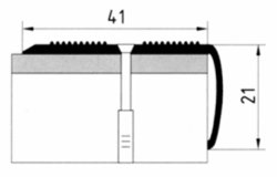 Порог АПУ 006 алюминиевый 900*41*21 мм угловой наружный (14-дуб деревенский)