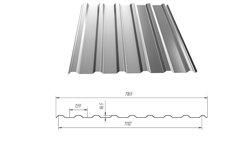 Профнастил С-20(Тип), 0.7 мм, оцинкованный 1.165 * м2