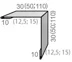 Планка угла внешнего простая PE RAL ** для М/Сайдинга 0.5мм, 50*50*3м.п.