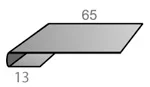 Планка Завершающая простая L-образная PE RAL ** для М/Сайдинга 0.5мм, 65*3м.п.
