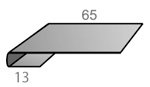 Планка Завершающая простая L-образная PE RAL ** для М/Сайдинга 0.5мм, 65*3м.п.
