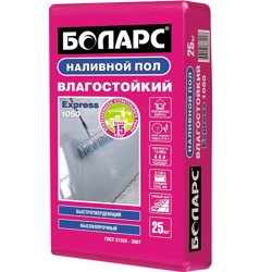 Наливной пол БОЛАРС СВ-1050 Express влагостойкий цементный 25 кг