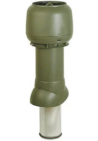 Выход вентиляционный Vilpe Зеленый 125/160/500 изолированный, с колпаком, высота 500мм