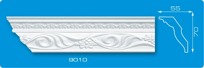 Плинтус потолочный ФОРМАТ 9010 инжекционный белый 1,3 м