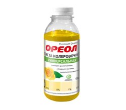 Паста колеровочная универсальная ОРЕОЛ желтый 100мл