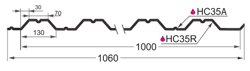 Профнастил НС-35(Тип), 0.45 мм, PE, RAL ** 1.06 * м2