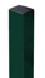 Столб оцинкованный с полимерным покрытием с отверстиями 62*55 высота 2,5м зелёный, RAL 6005