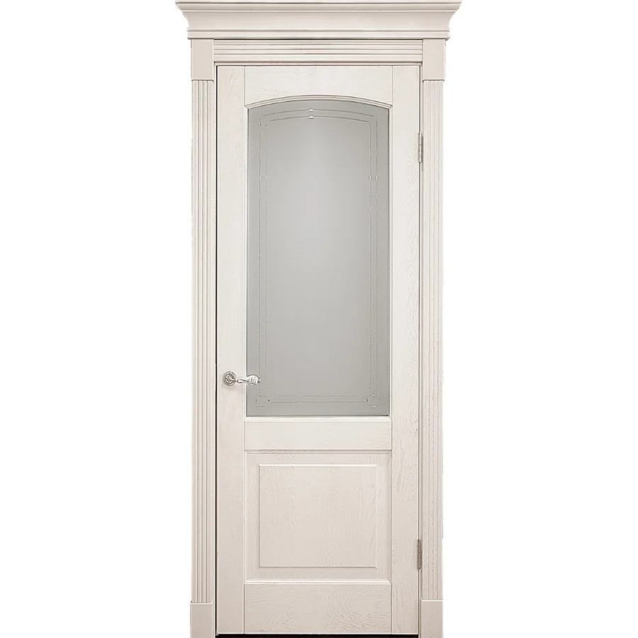 Дверь CREDA CLASSIC (Виктория, Ника) стекло №1 белен. массив дуба 2000х400