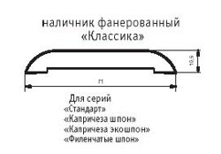 Наличник дверной п/сфера BELWOODDOORS "Классика" 1 ПЛАНКА ДУБ