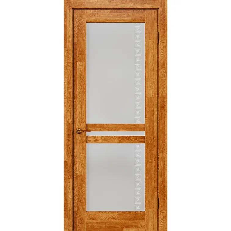 Дверь CREDA MODERNO (Афина) стекло натуральный дуб/патина массив дуба 2000х900
