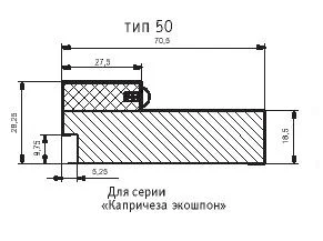 Стойка дверной коробки с уплотнителем BELWOODDOORS тип 50 КЛЕН СЕРЕБРИСТЫЙ 2,1 м