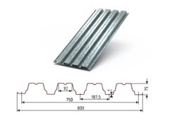 Профнастил "Металлпрофиль" Н-75 (Тип), 0.7 мм, оцинкованный 0,8 * м2