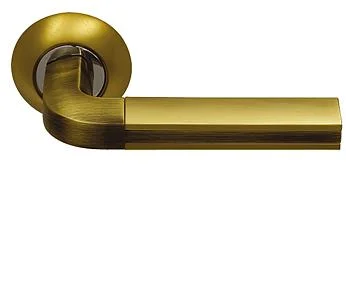 Ручка дверная ARCHIE SILLUR 96 S.GOLD/BR золото матовое/антич. бронза