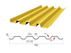 Профнастил Н-60(Тип), 0.5 мм, оцинкованный Stynergy, 0.902 * м2