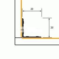 Порог АПУ 009 алюминиевый 900*20*20 мм угловой внутренний (11-бук)