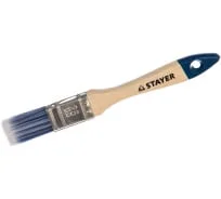 Кисть плоская 25мм искусственная щетина, деревянная ручка, Stayer Aqua-Standard