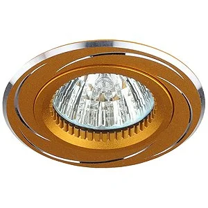 Светильник точечный ЭРА KL34 AL/GD алюминиевый MR16,12V/220V, 50W золото/хром