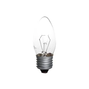 Лампа накаливания 60W E27 230V Свеча прозрачная(ДС) ЭРА