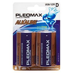 Элемент питания Samsung Pleomax LR20-2BL (уп. 2шт)*