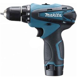 Дрель-шуруповерт аккумуляторная Makita DF330DWE,10.8Вольт, 1.3Ач, Li-ion,24Нм, 2акк, кейс