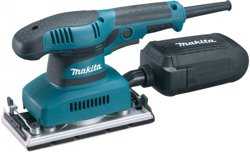 Шлифмашина вибрационная (ПШМ) Makita BO3710, 190Вт, 93х228мм, 11000об\м, ампл-2.6мм, 1.6кг, кор, п\сборник, зажим