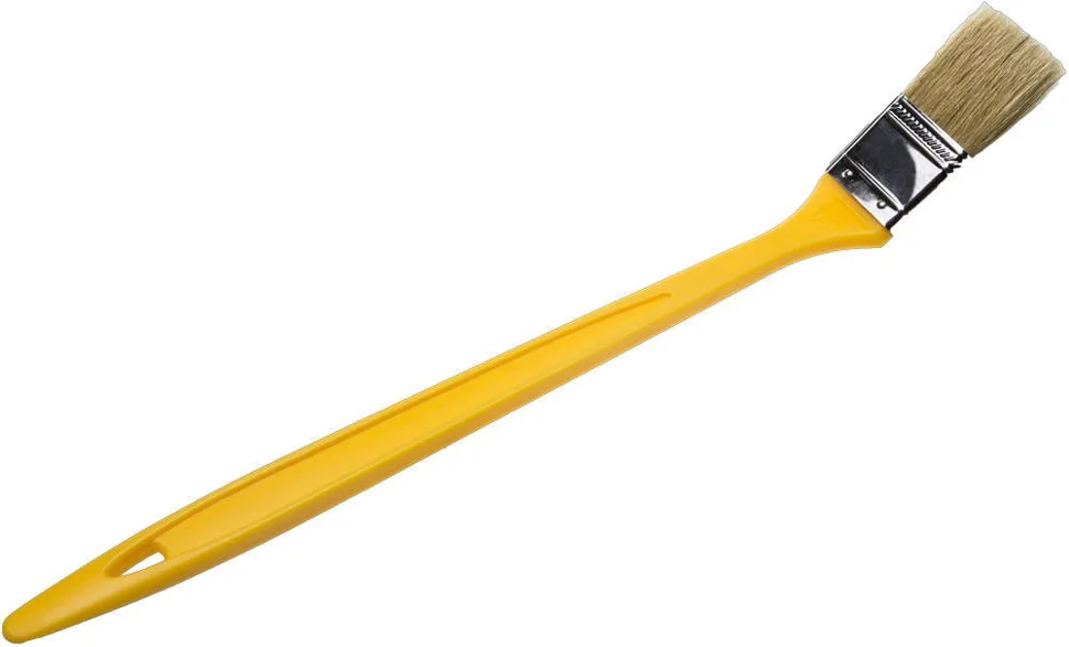 Кисть радиаторная 25мм плоская флейцевая светлая натуральная щетина, пластиковая ручка КФР-25*10 &quot;ЭКСПЕРТ&quot;