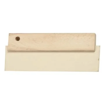 Шпатель резиновый белый 200мм для швов, деревянная ручка
