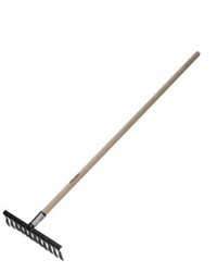 Грабли витые 12 зубцов, садовые с черенком GRINDA GS-12 WOOD, 385х95х1300 мм