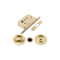 Гарнитура для раздвижных дверей ONYX LUX Leicht SB (матовая латунь) with lock