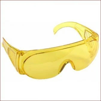 Очки защитные STAYER &quot;STANDARD&quot;, поликарбонатная монолинза с боковой вентиляцией, желтые