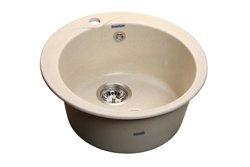 Мойка композитная GRANFEST Rondo d480 Бежевый круглая