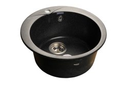 Мойка композитная GRANFEST Rondo d480 Черный круглая