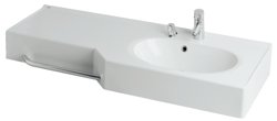 Раковина AQUATON ОТЕЛЬ 2/1270 правая с навесом, цвет белый