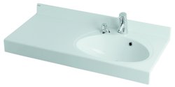 Раковина AQUATON ОТЕЛЬ 3/1000 правая с навесом, цвет белый
