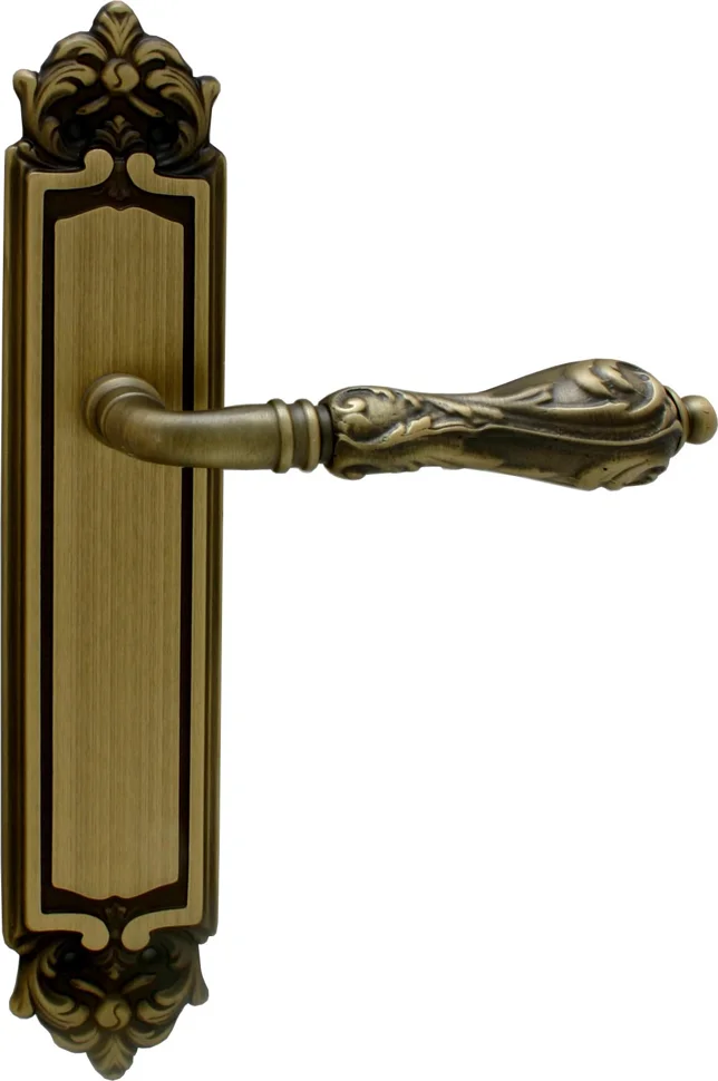 Ручка дверная Melodia на пластине 229 Pass (пластина глухая) матовая бронза