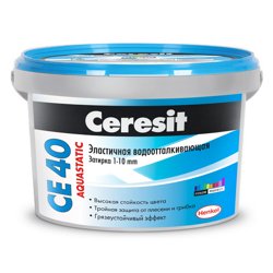 Затирка цементная CERESIT CE 40 водоотталкивающая 04 серебристо-серый 2 кг