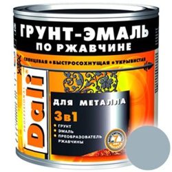 Грунт-эмаль по ржавчине 3 в 1 серая (RAL 7004) 2л DALI