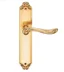 Ручка дверная ARCHIE GENESIS ACANTO на длинной накладке проходная (PS) матовое золото