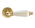 Ручка дверная ARCHIE GENESIS REDONDO на круглой накладке матовое золото/керамика слоновая кость