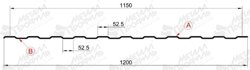 Профнастил "Металлпрофиль" С-8(Тип), 0.65 мм, оцинкованный 1.2 * м2