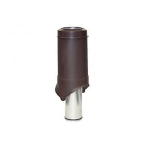 Выход вытяжки вентиляционный изолированный KROVENT Pipe-VT 125is 125/206/500 коричневый