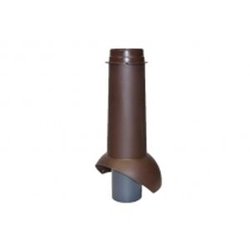 Выход канализации KROVENT Pipe-VT 110is коричневый 110/125/450, высота 450мм внешний &#216;125мм